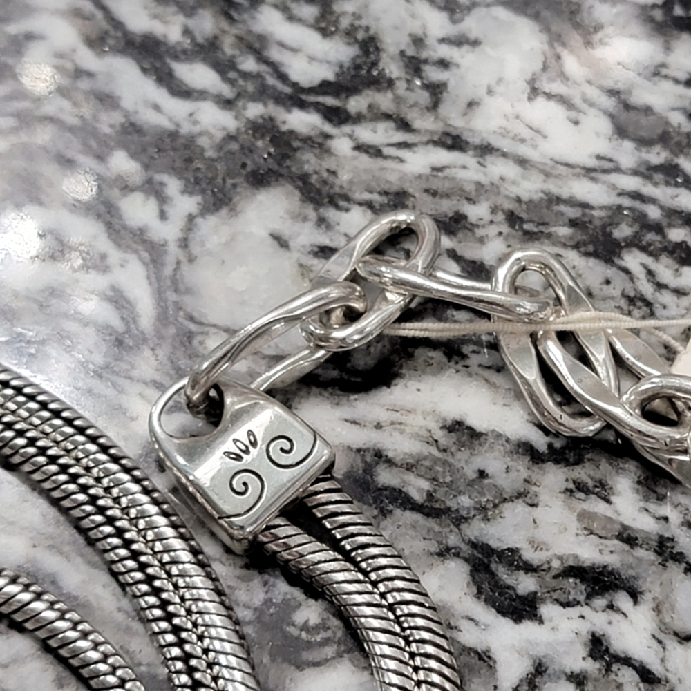 RETIRED RARE FIND BRIGHTON NWT HEART SNAKE CHAIN BELT ADJUSTABLE 34" BY 39" - Picture 4 of 6